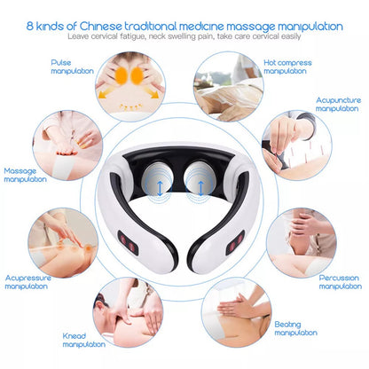 Electric Tens Unit Pulse Neck Massager Magnetic Pulse Therapy