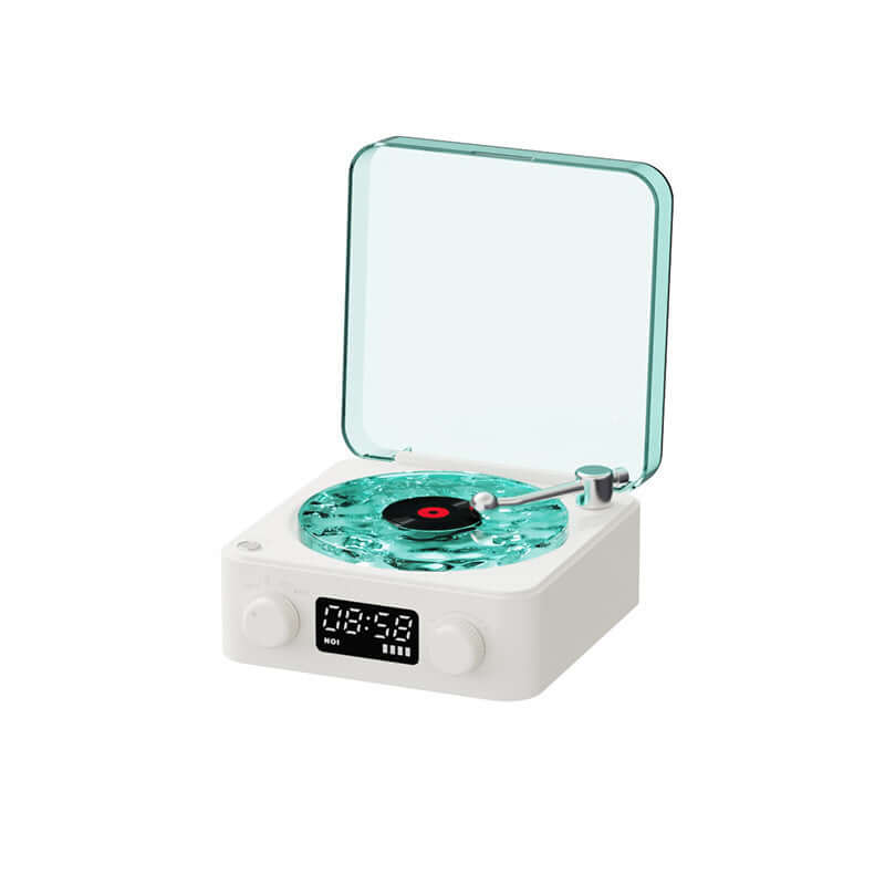 Retro Turntable Speaker with Bluetooth 5.0 & RGB Projection Lamp - Mind Meadow