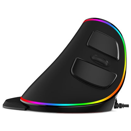 Vertical Ergonomic Snail RGB Anti-Mouse Hand Wired Mouse - Mind Meadow