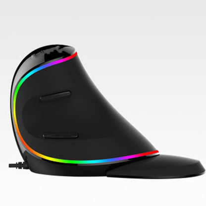 Vertical Ergonomic Snail RGB Anti-Mouse Hand Wired Mouse - Mind Meadow