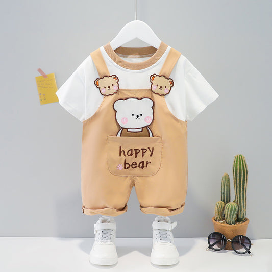 Baby's Cartoon Short-sleeved Overalls - Mind Meadow