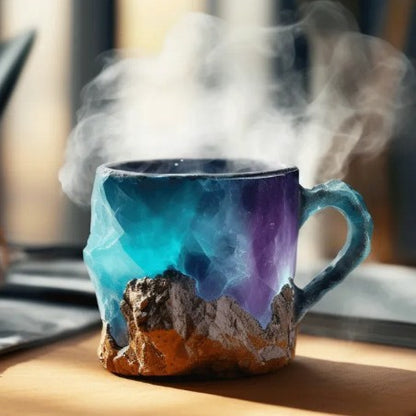 400ml Resin Mineral Crystal Coffee Mugs With Handles - Mind Meadow