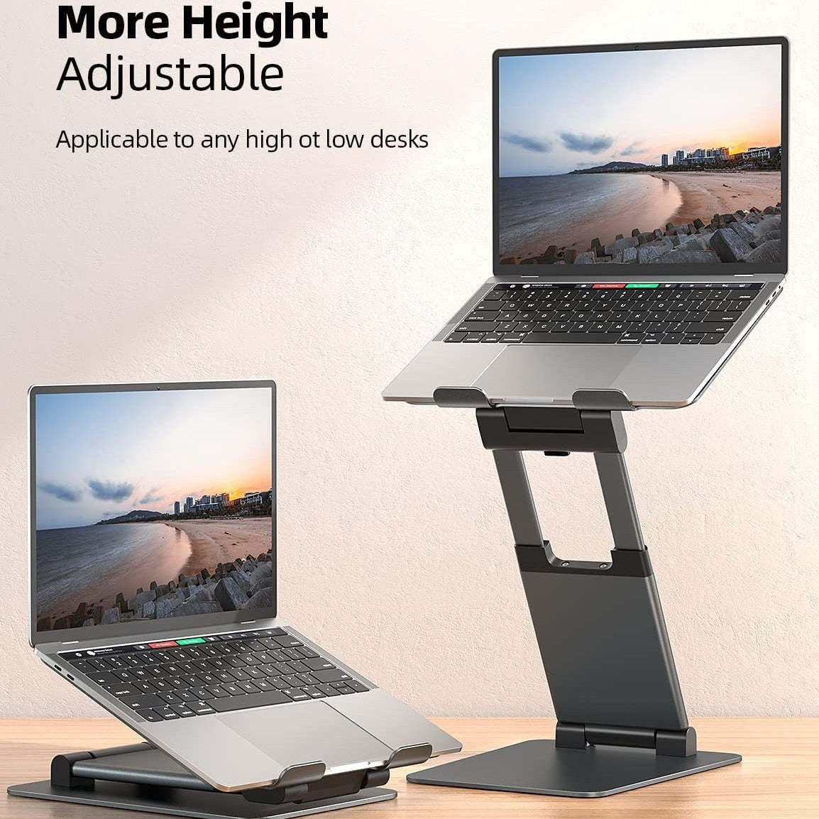 Notebook Bracket Laptop Bracket Aluminum Alloy Desktop Adjustable Base 360-degree Rotation - Mind Meadow