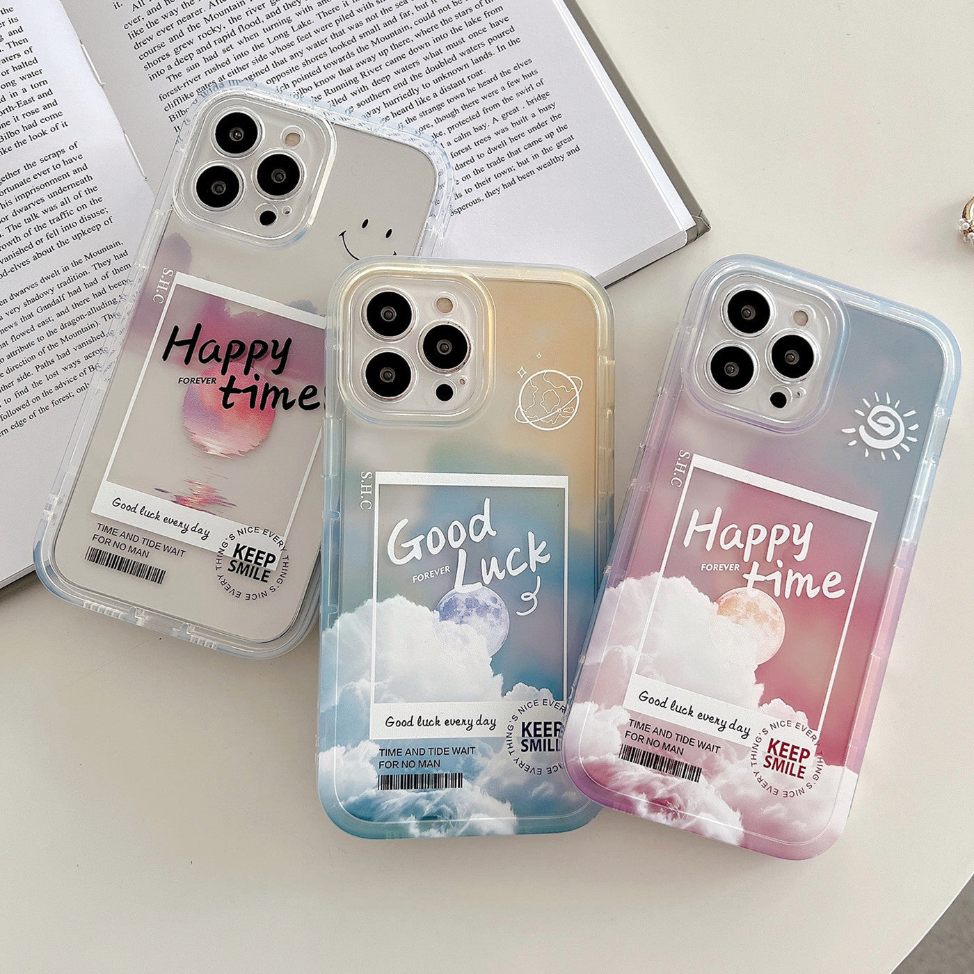 Gradient Transparent Color Cloud Letter 13 12 11  Pro Pro Max Mobile Phone Case - Mind Meadow