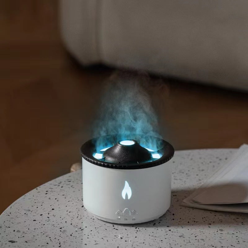 New Creative Ultrasonic Essential Oil Humidifier Volcano Aromatherapy Machine Spray Jellyfish Air Flame Humidifier Diffuser - Mind Meadow