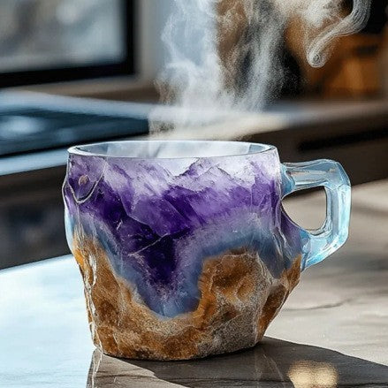 400ml Resin Mineral Crystal Coffee Mugs With Handles - Mind Meadow