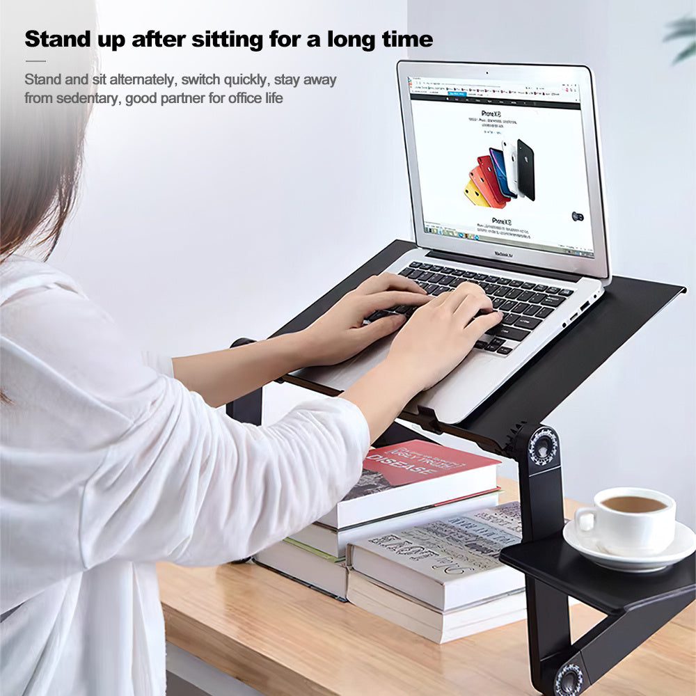 Folding Desk Retractable Adjustable Study Desk In Bed Aluminum Alloy Notebook Computer Bracket Lazy Desk - Mind Meadow