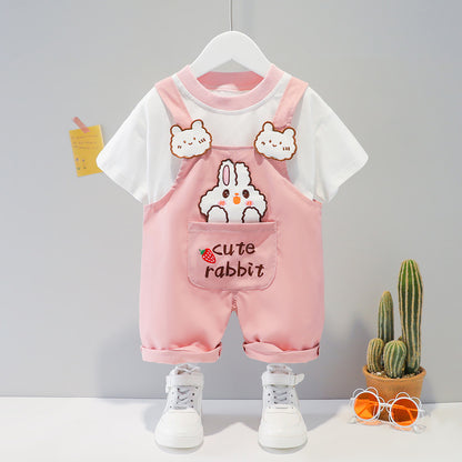 Baby's Cartoon Short-sleeved Overalls - Mind Meadow