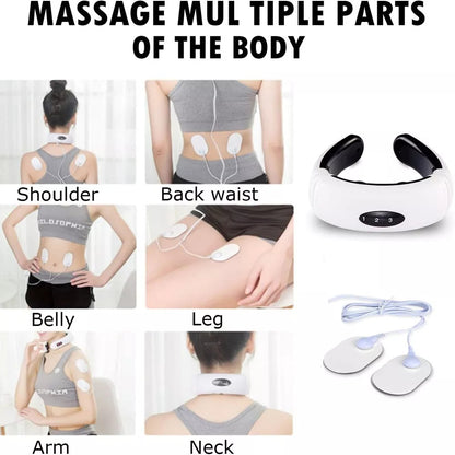 Electric Tens Unit Pulse Neck Massager Magnetic Pulse Therapy