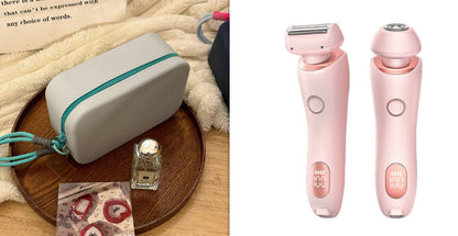 2 In 1 Hair Removal Epilator USB Rechargeable Trimmer for Women