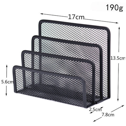 Book Shelves Desk-Organizer Office Mesh Home Metal 1pcs - Mind Meadow