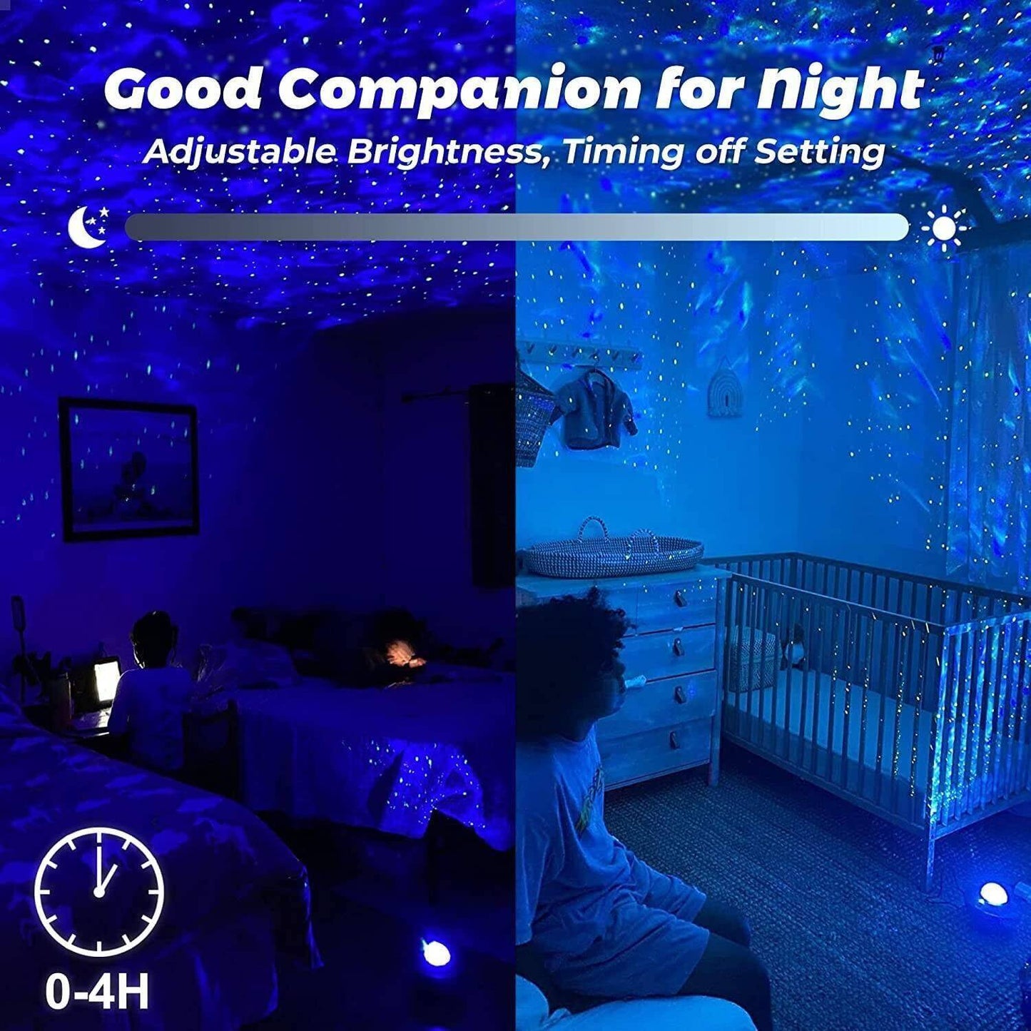 LED Galaxy Starry Night Light Projector Ocean Star Sky Party With Smart App Lamp - Mind Meadow