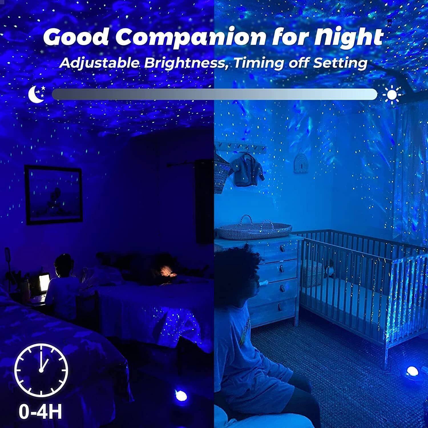 LED Galaxy Starry Night Light Projector Ocean Star Sky Party With Smart App Lamp - Mind Meadow