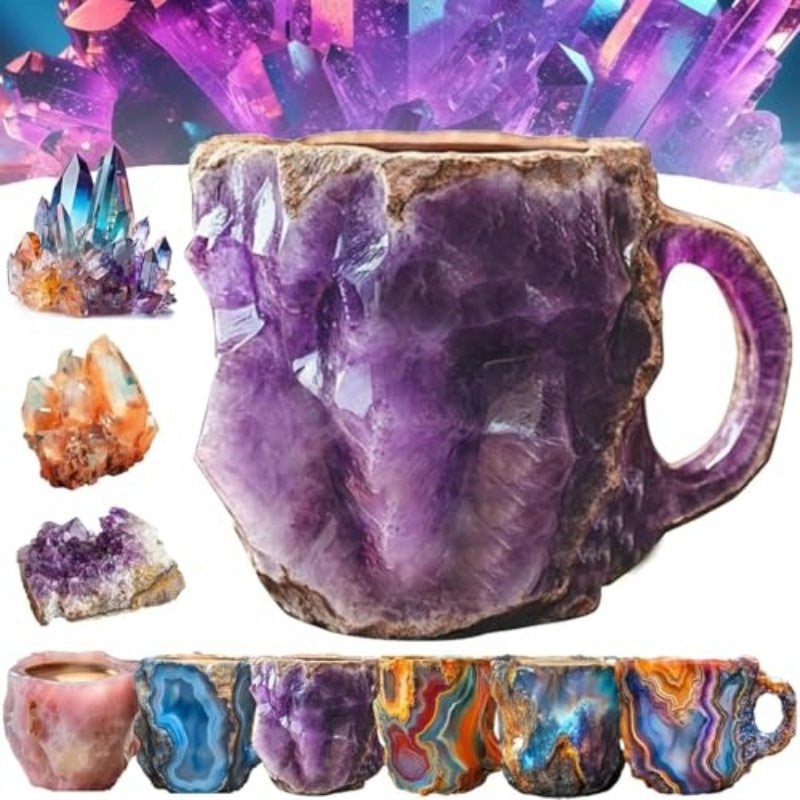 400ml Resin Mineral Crystal Coffee Mugs With Handles - Mind Meadow