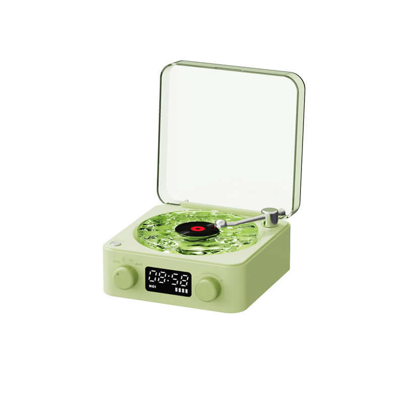 Retro Turntable Speaker with Bluetooth 5.0 & RGB Projection Lamp - Mind Meadow