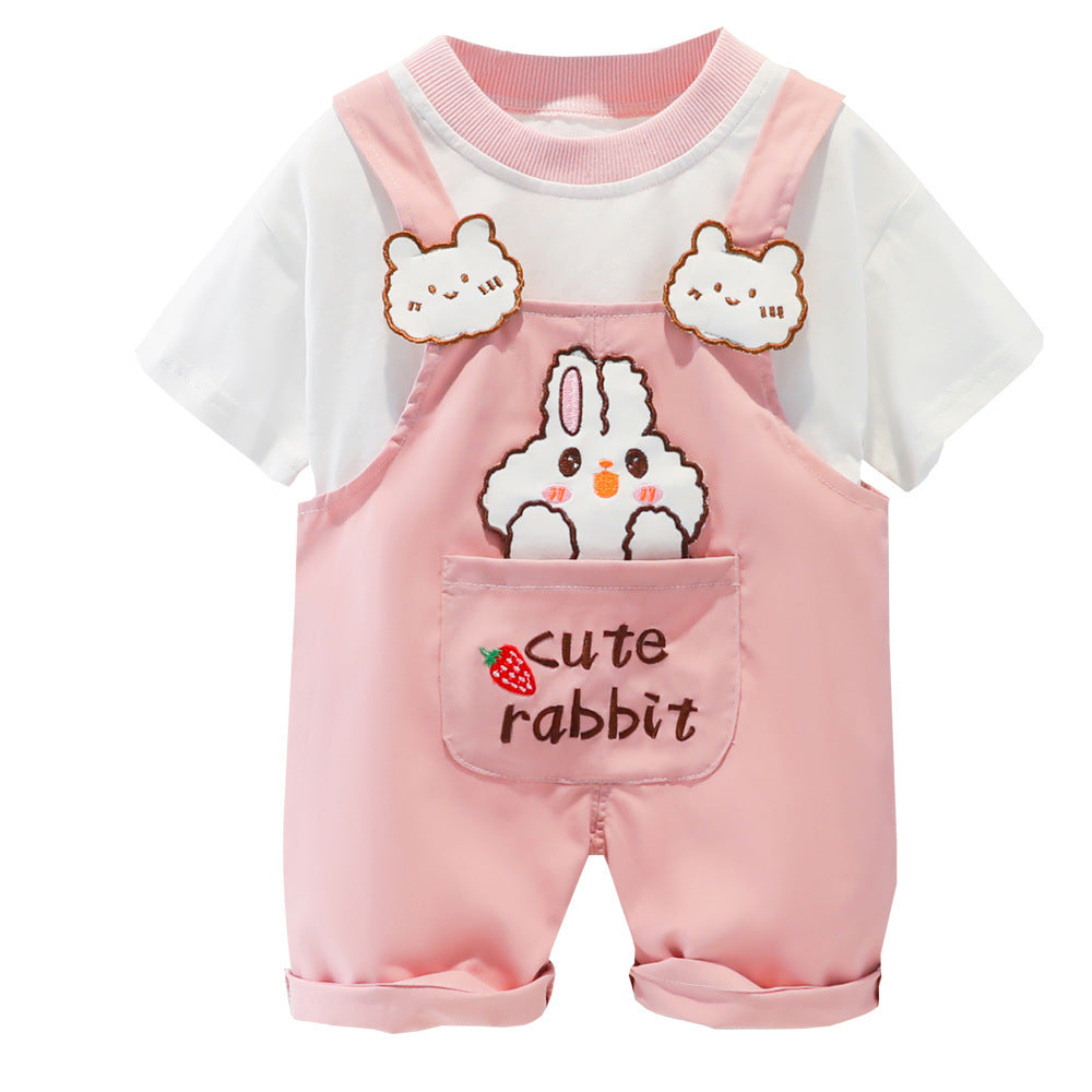 Baby's Cartoon Short-sleeved Overalls - Mind Meadow